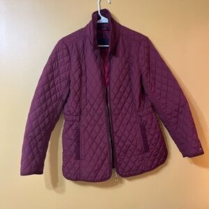 Tommy Hilfiger Quilted Maroon Jacket